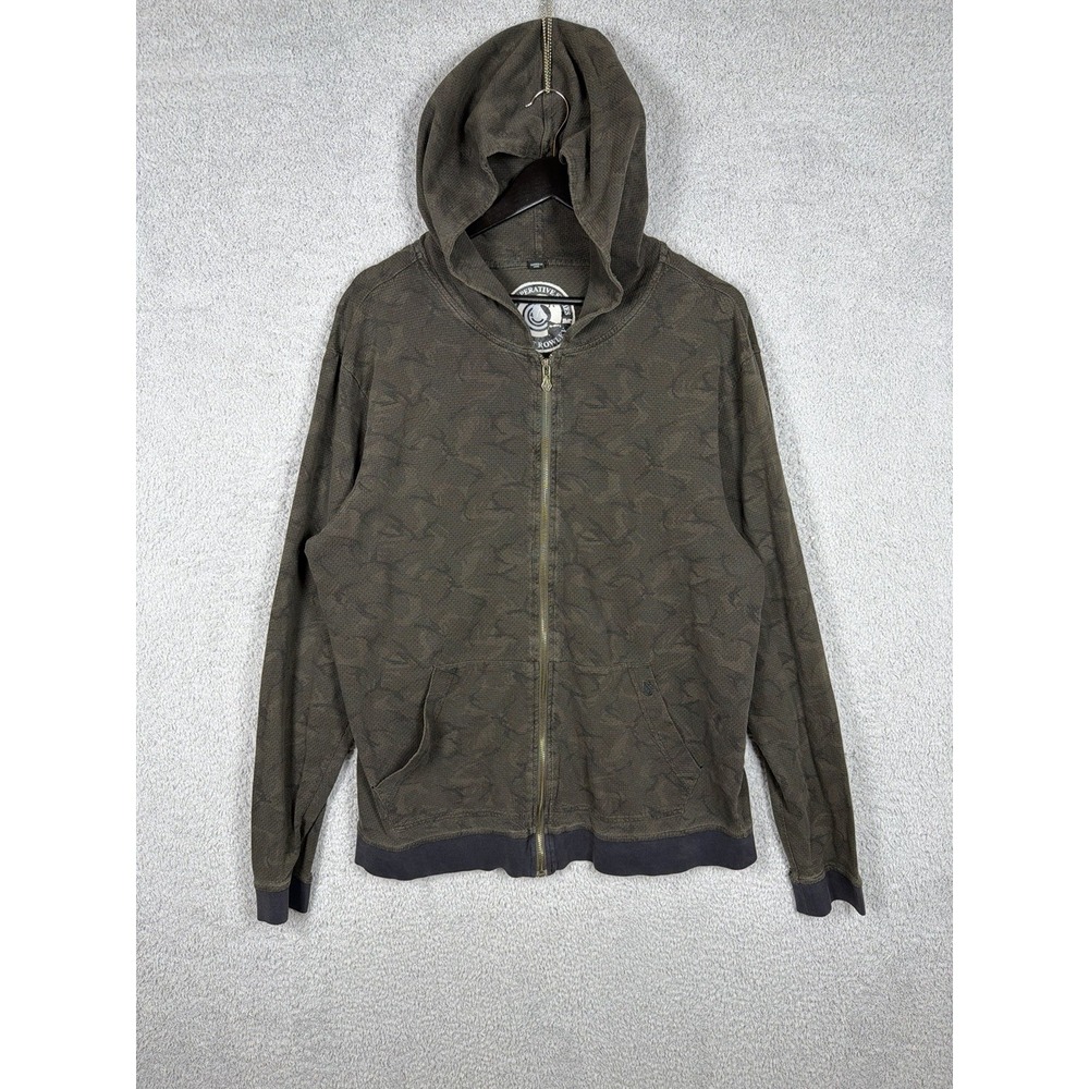 Volcom Geoff Rowley Hoodie Camo Camouflage Ful Zip Mens‎ Size XL